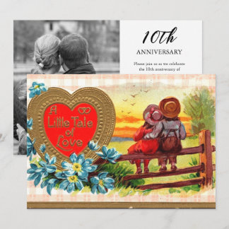 Een Klein Verhaal van Liefde Antieke Huwelijksverj Kaart