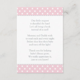 Eén Klein Verzoek Roze Stippen Baby Shower Informatiekaartje