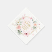 Een klein vlinder baby shower servet (Hoek)