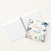 Een Klein VLINDERJE is OP KOMST Baby Meisje Shower Notitieboek (Binnen)