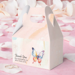 Een klein vlinderpastel grillig Baby shower Bedankdoosjes