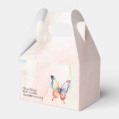 Een klein vlinderpastel grillig Baby shower Bedankdoosjes (Achterkant)