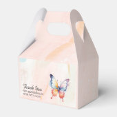 Een klein vlinderpastel grillig Baby shower Bedankdoosjes (Voorkant Zijde)