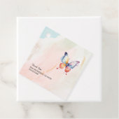 Een klein vlinderpastel grillig Baby shower Bedankjes Labels (In situ)