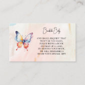 Een klein vlinderpastel grillig Baby shower Informatiekaartje (Voorkant)