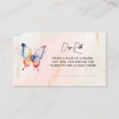 Een klein vlinderpastel grillig Baby shower Informatiekaartje (Voorkant)