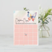 Een klein vlinderpastel grillig Baby shower Kaart (Staand voorkant)