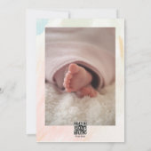 Een klein vlinderpastel grillig Baby shower Kaart (Achterkant)