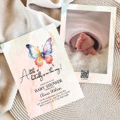 Een klein vlinderpastel grillig Baby shower Kaart