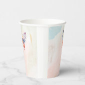 Een klein vlinderpastel grillig Baby shower Papieren Bekers (Rechts)