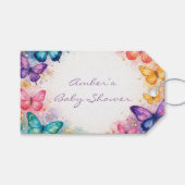 Een Klein Vlindertje Is Onderweg Glitters Cadeaulabel (Voorkant (Horizontaal))