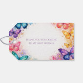 Een Klein Vlindertje Is Onderweg Glitters Cadeaulabel (Achterkant Horizontaal)