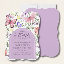 Een Klein Vlindertje Is Onderweg Paars Roze