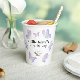 Een klein vlindertje is op weg Baby Shower Papieren Bekers