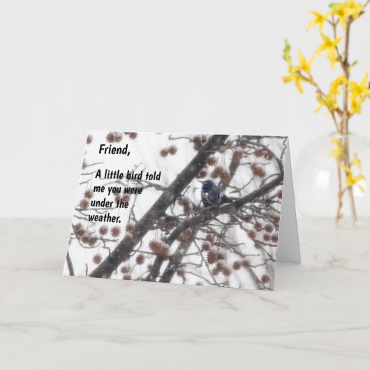 Een klein vogeltje vertelde me dat je onder... kaart (Gele Bloem)