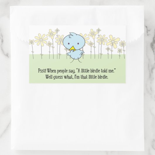 Een klein vogeltje vertelde me Stickers (Tas)
