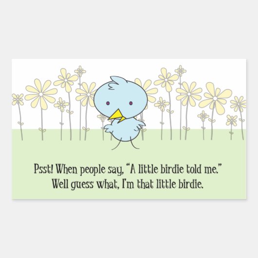 Een klein vogeltje vertelde me Stickers (Voorkant)