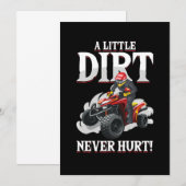 Een klein vuil doet nooit een hurt Quad Racing ATV Kaart (Voorkant / Achterkant)