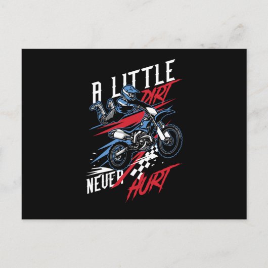 Een klein vuil doet nooit een hurt Quad Racing Off Briefkaart (Voorkant)