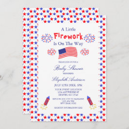 Een klein vuurwerk is onderweg Baby shower Kaart