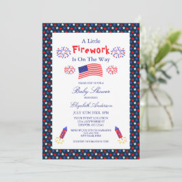 Een klein vuurwerk is onderweg Baby shower Kaart