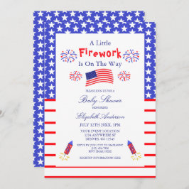 Een klein vuurwerk is onderweg Baby shower Kaart