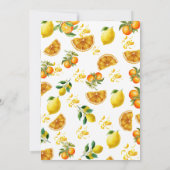 een klein waterverf zoetje oranje citrus citroen kaart (Achterkant)