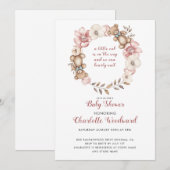 Een klein welpje is op weg meisje Baby shower Kaart (Voorkant / Achterkant)