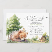 Een klein welpje | SCHATTIGEE WATERVERF BEER BABY  Kaart (Voorkant)