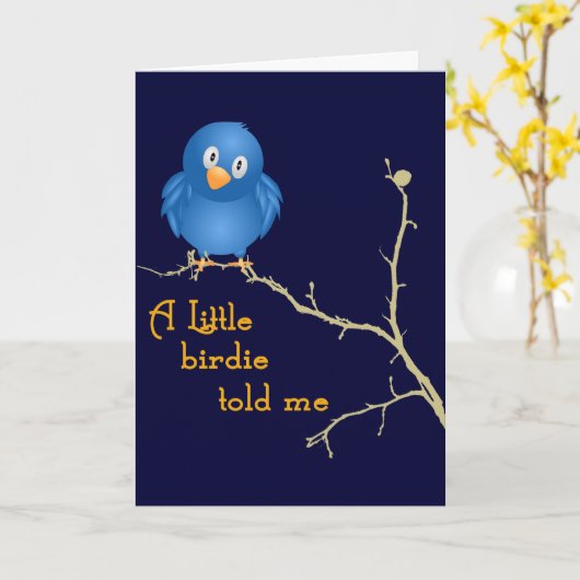 Een klein Wenskaart van Momism van het Vogeltje Kaart (Gele Bloem)