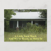 Een klein werkstuk - grappige adreswijziging aankondigingskaart (Voorkant)