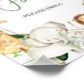 Een Klein Wild Baby Shower Bord Poster (Hoek)