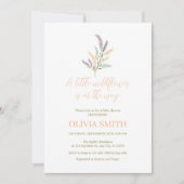 Een Klein Wild Bloemetje Is Op Weg Baby Shower Kaart (Voorkant)