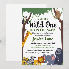 Een Klein Wild Eentje Baby Borrel Kaart