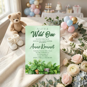 Een Klein Wild Exemplaar Is Op Weg Baby Shower Kaart