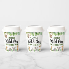 Een klein wild kind is op komst papieren bekertje bekers