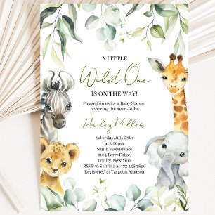 Een Klein Wild Kind Op Komst Baby Borrel Kaart