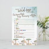 Een klein Wild One Emoji Pictionary Baby shower (Staand voorkant)