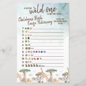 Een klein Wild One Emoji Pictionary Baby shower (Voorkant)
