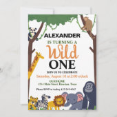 Een klein wild verjaardagsfeestje kaart (Voorkant)