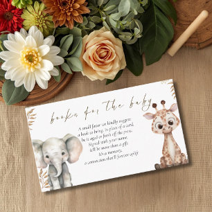 Een Klein Wild Zwanger Babydieren Baby Shower Informatiekaartje