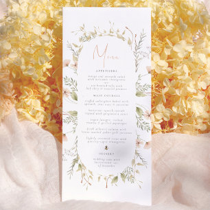 Een Klein Wilde Bloem Boho Bij Meisje Baby Shower  Menu