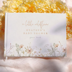 Een Klein Wilde Bloem Boho Bloemen Meisje Baby Sho Gastenboek