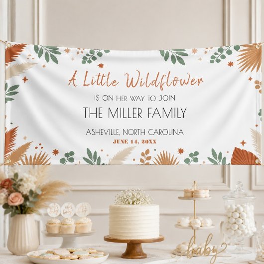 Een Klein Wilde Bloem Boho Groenery -> Een Klein W Spandoek