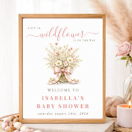 Een Klein Wilde Bloem Is Op Komst Boho Baby Shower Poster