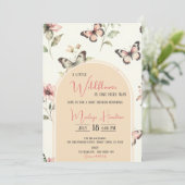 Een Klein Wilde Bloem Is Op Weg Boho Vlinder Kaart (Staand voorkant)