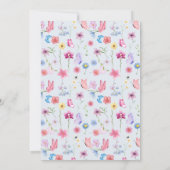 Een klein wildflower blauw Baby shower Kaart (Achterkant)