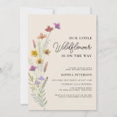 Een klein Wildflower Boho-Baby shower Kaart (Voorkant)