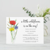 Een klein Wildflower Boho-Baby shower Kaart (Staand voorkant)
