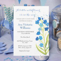 Een klein Wildflower Meisje Baby shower Vergeet me